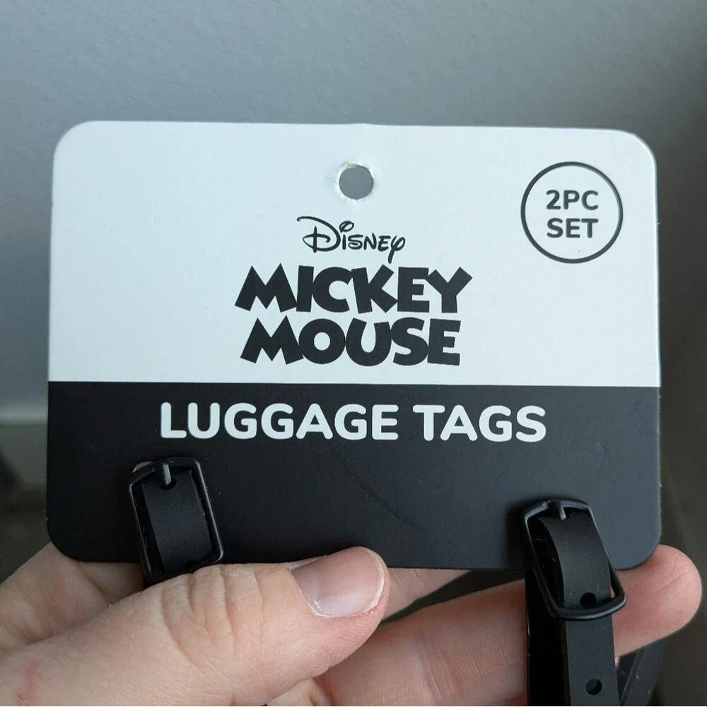Disney Mickey Mouse and Minnie Mouse Luggage Tags - Red, Black, White